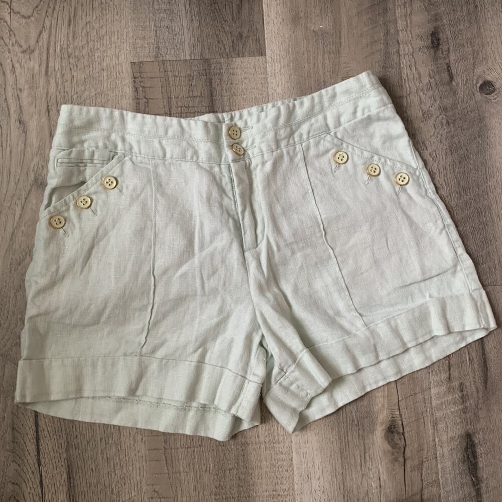 Anthropologie Idra Linen Shorts